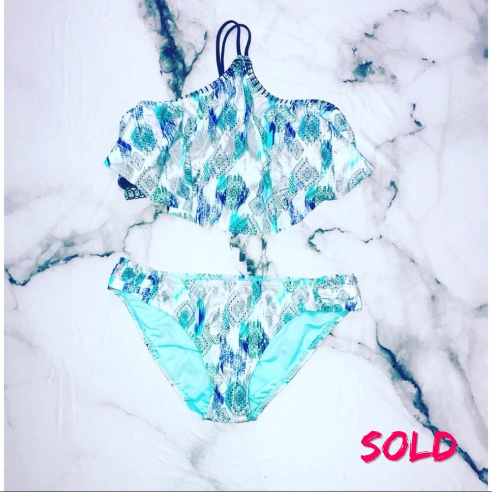 Ambrielle Two-piece Geometric Bikini